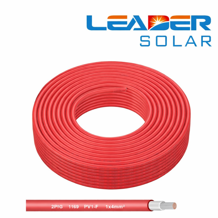 Cable fotovoltaico rojo 12AWG (100m)