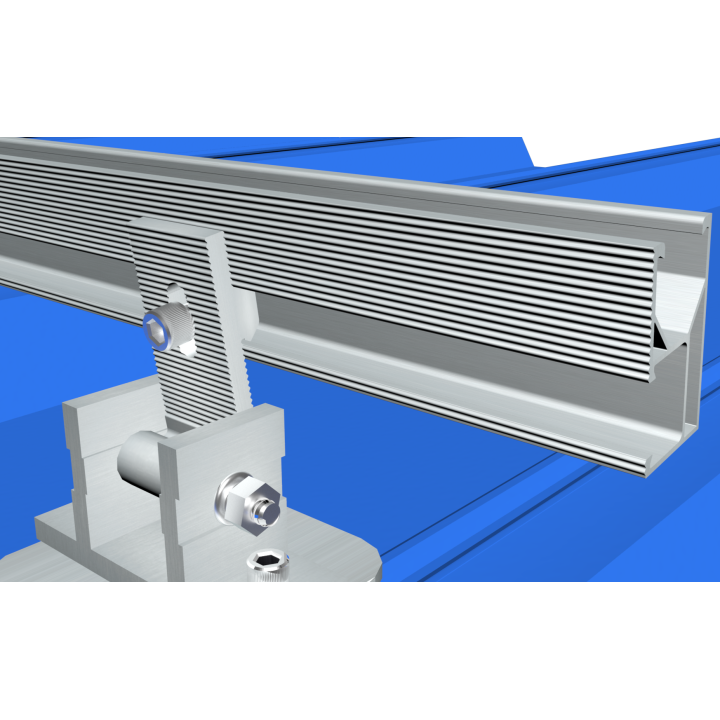 Soporte frontal para rieles ajustable (15/30º)